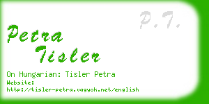 petra tisler business card